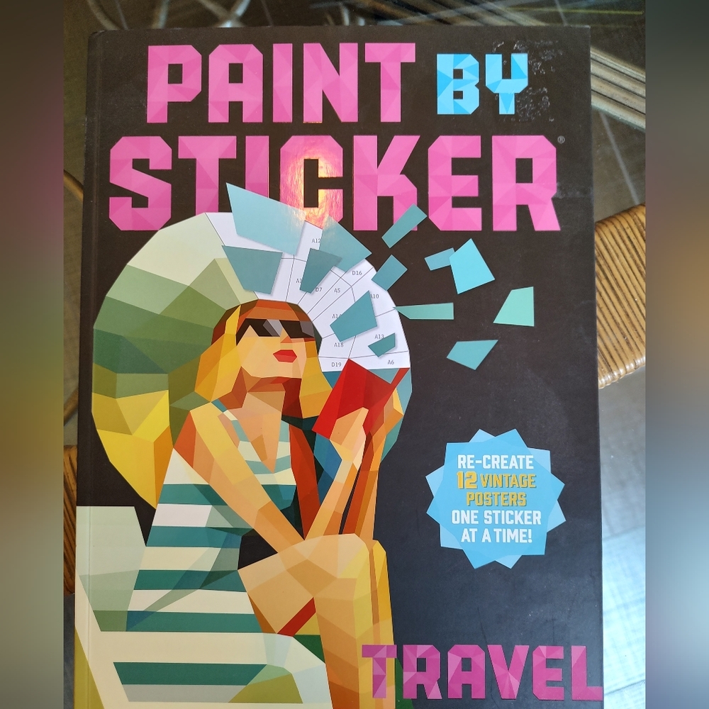 Paint by Sticker Vintage Travel Poster Book